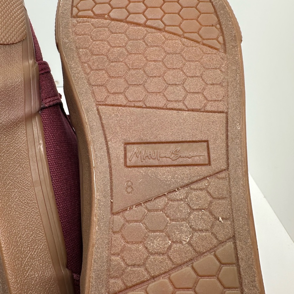 Maui and Sons Men’s Burgundy Sneakers Size 8 - Picture 13 of 14